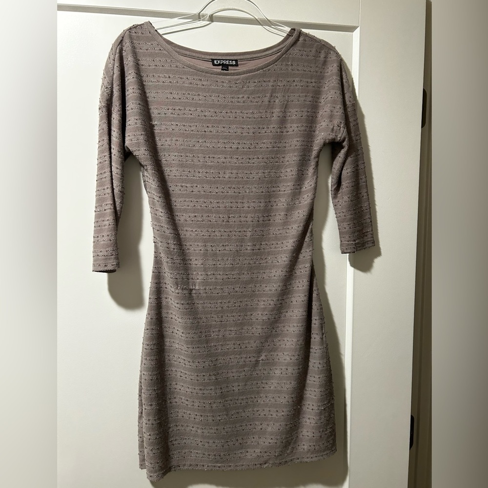 Express quarter length sleeve dress
